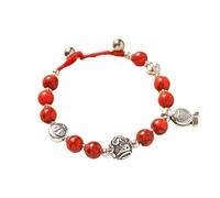YOPI Exotic Style Natural Stone Beads Bracelet Retro Ethnic Braided Bracelet Bohemian Handmade Wrist Jewelry for Women Men - Adjustable Unisex Gift