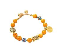 YOPI Exotic Style Natural Stone Beads Bracelet Retro Ethnic Braided Bracelet Bohemian Handmade Wrist Jewelry for Women Men - Adjustable Unisex Gift