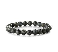 YOPI Handmade 8mm Rose Quartz and Tiger Eye Bead Bracelet with White Pine Accents(BlackFlash)
