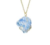 YOPI Handmade Natural Crystal Raw Stone Pendant Necklace with Gold Silk Woven Mesh Bag - Unique Winding Metal Jewelry(Opal)