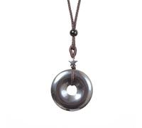 YOPI Hematite Safe Buckle Pendant Necklace - Unique Geometric Jewelry for Personal Style
