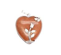 YOPI Jewelry Love Crystal Sweater Chain Pendant Necklace - Elegant Powder Crystal Jewelry for Women(SandsStone)