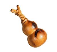 YOPI Lightning-Struck Jujube Wood Carved Gourd Keychain Pendant Hand-Held | Natural Grain Carry Durable Wood Art, Keychain
