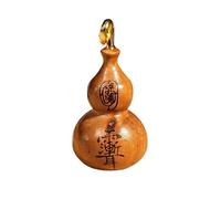 YOPI Lightning-Struck Jujube Wood Carved Gourd Keychain Pendant Hand-Held | Natural Grain Carry Durable Wood Art, Keychain