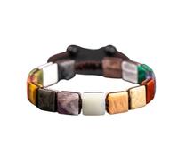 YOPI Natural Amethyst Beaded Bracelet - Adjustable Crystal Bangle for Women(Duobao)