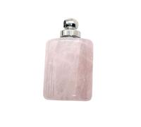 YOPI Natural Blue Sand Stone Pendant - Cylindrical Shape Tiger Eye Stone Jewelry Accessories for DIY Projects(PinkSilver)