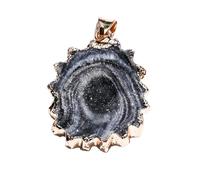 YOPI Natural Crystal Agate Cluster Galaxy Necklace - Irregular Cloud Edge Pendant Jewelry(Sunflower(randomone))