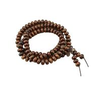 YOPI Natural Green Sandalwood 108 Beads Bracelet for Men and Women - Multi-Circle Rosary Jewelry for Students and Spiritual Practices(Brown)