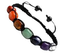 YOPI Natural Stone Beaded Bracelet - Eight Planets Jewelry with Volcanic Stone and Agate(Color7)