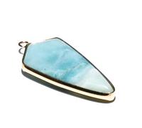 YOPI Natural Stone Shield Bullet Edge Pendant - Amethyst Lafite Pine Stone Hanging DIY Accessories(Amazonedgingshieldpendant)