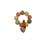 YOPI Natural White Jade Bodhi Root Hand-Twisted Finger Beads Collection - Soft Fingertip String Beads for Meditation and Mindfulness(Color4)