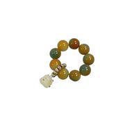 YOPI Natural White Jade Bodhi Root Hand-Twisted Finger Beads Collection - Soft Fingertip String Beads for Meditation and Mindfulness(Color12)