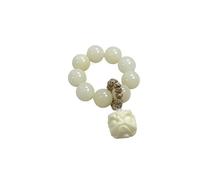 YOPI Natural White Jade Bodhi Root Hand-Twisted Finger Beads Collection - Soft Fingertip String Beads for Meditation and Mindfulness(Color13)
