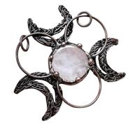YOPI Natural White Quartz Crystal Pendant for DIY Jewelry Making - Unique Shaped Design