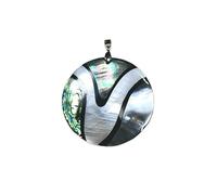 YOPI Shell Puzzle Pendant - Abalone & Black Shell Pearl Mixed Color Jewelry for Unique Style(C10674-3)