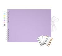 Yopih Purple Scrapbook Photo Book with 40 White Pages 29x21.5 cm DIY Album Set with Corner Stickers for Baby Shower Birthday Travelling Wedding