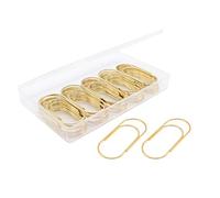 YOPINK Gold Paper Clips, Jumbo/Large, Non-Skid and Smooth, 50 Clips/Box