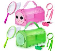YOPINSAND Bug Catcher Kit for Kids, Bug Collection Kit for kids, Outdoor Explore Kit with 2 Pcs Bug Cage, Tweezers, Magnifying Glass, Nets and Whistles, Outdoor Exploration Toys Gift for Boys Girls
