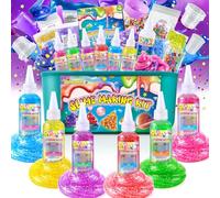 YOPINSAND DIY Slime Kit for Girls, Galaxy Slime Making Kit for Kids, Glitter Slime Making Kit with Add-ins, Glimmer Crunchy, Foam Balls, Charms, Glitters, Gift Toys for Boys Girls 3-12