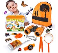YOPINSAND Outdoor Exploration Kit, Camping Gear for Kids, Children’s Toy Explorer Kit with Backpack & Binoculars, Ideal Outdoor Adventure Toys for Boys Girls 3-12