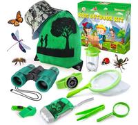 YOPINSAND Outdoor Exploration Kit, Camping Gear for Kids, Children's Toy Explorer Kit with Backpack & Hat, Binoculars, Ideal Outdoor Camping Adventure Toys for Boys Girls 3-12