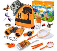 YOPINSAND Outdoor Exploration Kit, Camping Gear for Kids, Children's Toy Explorer Kit with Backpack & Hat, Binoculars, Ideal Outdoor Camping Adventure Toys for Boys Girls 3-12