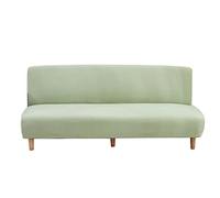 YOPOIY Folding Sofa Bed Cover Stretch Futon Slipcover with Elastic Bottom Solid Color Thicken Couch Cover Removable Full Coverage Futon Cover -green-3-160-190cm