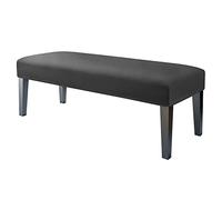 YOPOIY Upholstered Dining Bench Cover, Velvet Upholstered Bench Slipcover Stretch Bench Seat Protector Soft Spandex Cover for Living Room Bedroom -black-one size