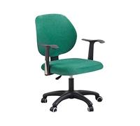 YOPOIY Velvet Office Chair Cover 2 Piece, Back Cover + Seat Cover Desk Chair Cover Stretch Computer Chair Cover Soft for Rotating Chair -green-one size