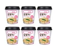 Yopokki Carbonara Topokki 6 x 120g Cup Pack - Instant Chewy Korean Rice Cake Snack