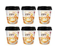 Yopokki Cheese Instant Tteokbokki Topokki Korean Rice Cakes (120g x 6 Pack) Tteokbokki Cup - Instant Chewy Korean Snack