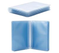 Yopolaz 2 Pack Plastic Wallet Insert - Credit Card Holder Easy to Slide - Card Holder Organizer for Men Women with 10 Page 20 Slots and 10 Page 10 Slots, Clear, Credit Card Holder