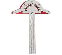 YOPON Woodworkers Edge Rule by Woodpecker, Two Arm Stainless Steel Protractor For Paint Artist Student Geometry, Carpentry Woodworker Household DIY Tools(Size:20 Inches)