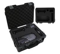 YOPOTIKA Hard Flight Case with Pluck Foam Insert to Safeguard Electronics on Location Sets 21.3x14.2x4.5in Outer Black ABS Plastic Storage Solution for Videographers and Drone Pilots