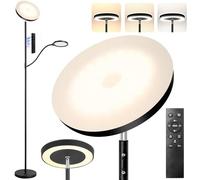 YOPSTAR LED Floor Lamp, 36W/3000LM Super Bright Modern Tall Standing Lamp, 3 Color Temperatures Torchiere Sky Lamp with Dimmable Reading Light, Remote & Touch Control for Living Room, Bedroom, Office