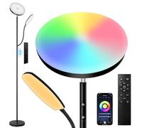 YOPSTAR RGB Floor Lamp, 36W/3000LM Super Bright Modern Tall Standing Lamp, 3 Color Temperatures Torchiere Sky Lamp with Dimmable Reading Light, Remote & Touch Control for Living Room, Bedroom, Office