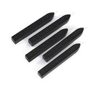 Yoption 5 Pieces Black Sealing Wax Sticks, Antique Totem Fire Manuscript Wax Seal Sticks with Wicks for Wax Seal Stamp (Black)