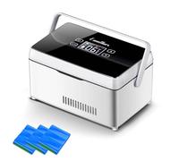 Yopyuenn Insulin Cool Box Electric, Mini Fridge with 3 Batteries, Intelligent Electric Thermostat Cooler, Large Refrigeration Room for Car, Travel, Home, Medical Cool Bag