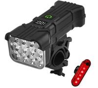 YoQIK Bike Lights for Santa Cruz,Bicycle Headlight+Taillight+Bell Speaker+power Bank,LED 1200mAh Rechargeable,for Outdoors Sports Cycling