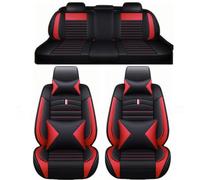 YoQIK Car Seat Cover Sets for Audi A3 S-Line A3 8P 8V A3 1995-2025,Leather Front Back Full Surround Protectors Pad Breathable Waterproof Interior Accessories, Luxurious-D-Red