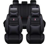 YoQIK Car Seat Cover Sets for Audi A3 S-Line A3 8P 8V A3 1995-2025,Leather Front Back Full Surround Protectors Pad Breathable Waterproof Interior Accessories, Luxurious-A-Black