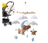 Yorajuy Baby Mobile | Baby Bassinet Mobile Bear | Felt Cloud Animal Bear Cradle Toy, Soothing Sleeping Aid for Son Daughter Children Boys Girls Toddler