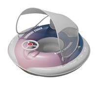Yorajuy Baby Pool Float with Canopy - Baby Floats with Canopy for Pool,Safety Floating Seat Toys Built-in Press Pump for Children Kid Boys Toddler