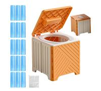 Yorajuy Camping Toilet | Mobile Toilet - Foldable Space-Saving Non-Slip Training Potty with PVC Cushion for Men Women Toddler Patients Hiking Hospitals