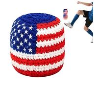 Yorajuy Knitted Sandbag,Hand Eye Coordination Outdoor Game,Red White Blue Colors Sandbag - for Beginners Kids Students Yard Lawn Park Backyard