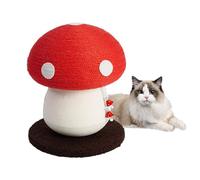 Yorajuy Mushroom Cat Scratcher, Sisal Rope Mushroom Cat Tree With Dangle MiniMushroom Cat Toys, Sisal Cat Scratching Board, Cat Paw Exercise Scratching Post For Indoor Scratch