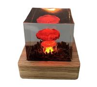 Yorajuy Mushroom Cloud Nuclear Blast Lamp, Atomic Atmosphere Lamp, Creative Resin Table Lamp, Mushroom Cloud Shape Rechargeable Night Light for Bedroom, Desktop Decoration