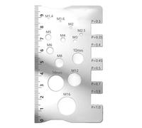 Yorajuy Thread Gauge - Measuring Ruler for Bolt,Metric Thread Gauge Ruler for Construction, Workshop, Metalworking, Industrial, Automotive, Household, Woodworking, Mechanical