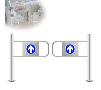 YORCME Crowd Guide Door Stainless Steel Safety Swing Gate - Supermarket & Warehouse Entrance Door, 1-Way doors Self-Closing-100-200cm Width-Durable Closure Device 130x100cm