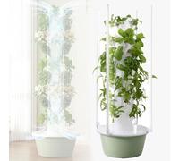 YORCME Hydroponics Tower Set Hydroponic Growing Systems, Hydroponic Growing Kit, Hydroponics Vertical Growing Systems for Herbs, Fruits and Vegetables 9-Layer36Pots-HydroponicTower+PlantLight